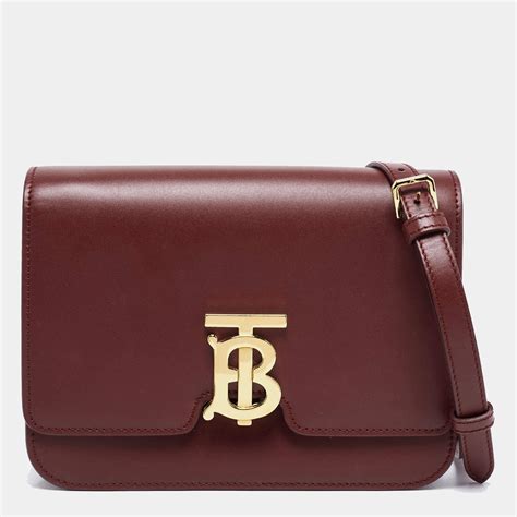 burberry small tb canvas & leather shoulder bag|Burberry tb bag collection.